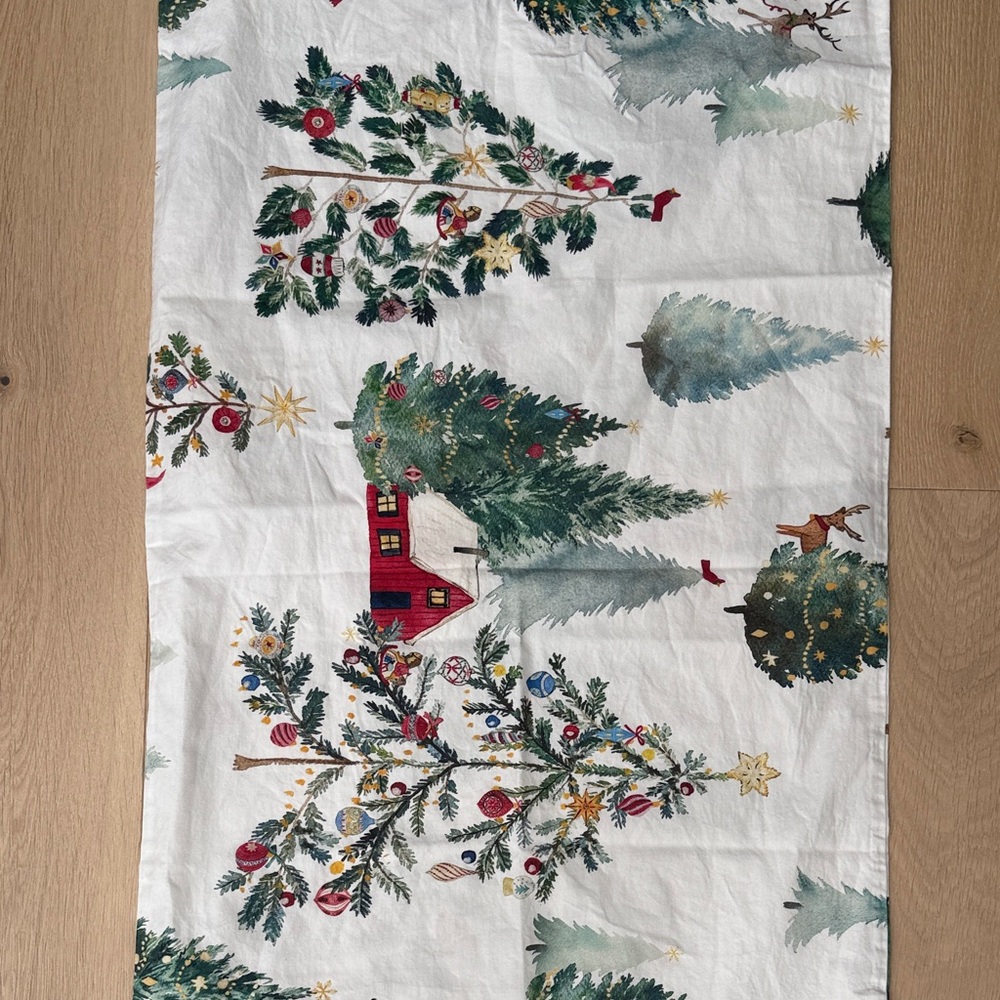 Pottery Barn CHRISTMAS IN THE COUNTRY King Size Christmas Sheets - Picture 7 of 17